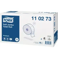 Tork Toilettenpapier Premium 110273, 2-lagig, Jumbo Rolle, extra weich, 6 Rollen á 1800 Blatt, weiß