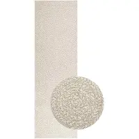 vidaXL Teppich ZIZUR Creme 80x250 cm Jute-Optik Indoor und Outdoor