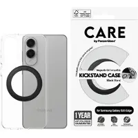 PanzerGlass CARE by - Feature Case Transparent m. Sort Kickstand & Qi Compatible Samsung S25 Edge