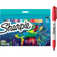 Sharpie - Permanent Marker Fine BTS Assorted Colours 18-Blister (2201230)