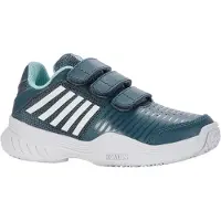 K-swiss Tennisschuhe Court Express Strap Omni Kinder Indian Teal White Aqua Splash-Schuhgröße 33