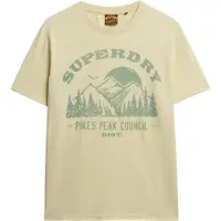 Superdry für Herren. M1012177A Lo-fi Outdoor-T-Shirt Mono gelb (S), Lässig, Baumwolle, Kurzarm
