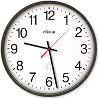 Peweta Funk-Wanduhr "ø 30 cm", Zifferblatt arabische Zahlen, Schwarz