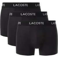 Lacoste Boxershorts Herren Mikrofaser Schwarz 3er-Pack - Größe L