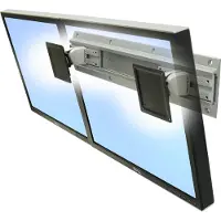 Ergotron Neo-Flex - Befestigungskit (2 Drehgelenke, Wandschiene 26", 2 Rack-Montagehalterungen) - schmal - für 2 LCD-Displays - Grau, Schwarz - Bildschirmgröße: bis zu 61 cm (bis zu 24 Zoll)