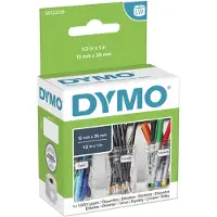 Dymo LabelWriter Mehrzweck-Etiketten, ablösbar, 13 x 25 mm (doppelreihig), 1 x 1000 Stück, weiß