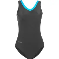 Crowell Damen Badeanzug Angie col.03 grau-blau 36