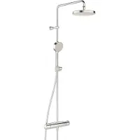 Oras Rainshower brusesystem med termostatbatteri, Ø200 mm hovedbruser & Ø95 mm håndbruser