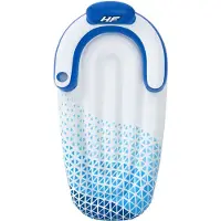 Bestway Luftmatratze Pool - Hydro Force Indigo Wave Lounge - 183 x 97 CM - 1-Personen-Luftbett - mit Rückenlehne, Armlehnen und Becherhalter - Blau/Weiß