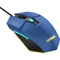 Trust Gaming GXT 109B Felox Gaming Maus mit 6 Programmierbare Tasten, Mehrfarbige LED-Beleuchtung, 200-6400 DPI, USB Kabel 150 cm, PC Maus mit Integrierte Software für Computer/Laptop - Blau