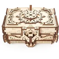 Ugears Modellbausatz antike Schachtel 17,5 cm Holz natur 185-teilig