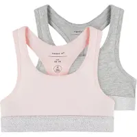 Name it Top - Noos - NkfShort - 2er-Pack - Barely Pink w/Grey Me - - 13-14 Jahre (158-164) - Unterwäsche