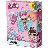 SES Creative L.O.L. 14195 Diamantenmosaik - Kreatives Glitzer-Bastelset für Mädchen ab 6 Jahren, 320 Stück(e), 6 Jahr(e), Mädchen, Kind, Mehrfarbig, Niederlande