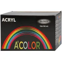 A-Color - Acrylfarbe - Glänzend - (10 x 100 ml)