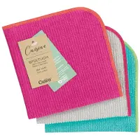 Cawö Geschirrhandtuch Uni Pink Turquoise (3er-Set)