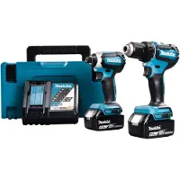 Makita DLX 2289 TJ Combo Kit 18 V mit DDF 485 Akku Bohrschrauber + DTD 153 Akku Schlagschrauber + 2x Akku 5,0 Ah + Ladegerät + Makpac