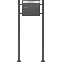 ML-Design | Briefkasten Lesley Schwarz Edelstahl 36x40x16 cm | NADUVI