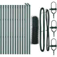 vidaXL Bodenmontierter Sechseckzaun 25 x 0,6 m PVC-beschichteter Stahl