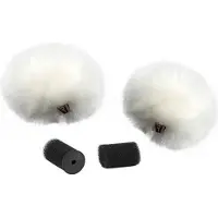Rycote White Ristretto Lavalier Windjammer pair