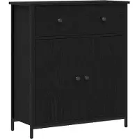 vidaXL Sideboard Schwarz Eichen-Optik 70 x 30 x 80 cm Holzwerkstoff