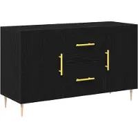 vidaXL Sideboard Schwarz Eichen-Optik 100 x 36 x 60 cm Holzwerkstoff