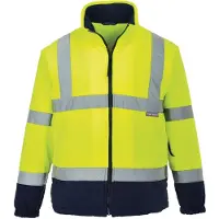 Portwest Warnschutz Fleecejacke F301" - Gelb/Marine 4XL"