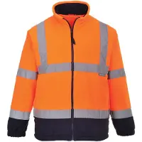 Portwest Warnschutz Fleecejacke F301" - Orange/Marine S"