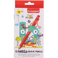 Bruynzeel Jumbo-Buntstift MEGA sechseckig 12er Kartonetui