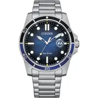 Citizen AW1810-85L Eco Drive Uhr Herrenuhr Edelstahl Datum silber