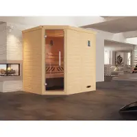Weka Design-Sauna KEMI Eck GT x B x T x H x 195 x 145 x 200