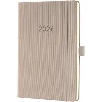 Sigel Wochenkalender Conceptum 2026 C2660, A5, 192 Seiten, 1 Jahr, 2 Seiten für je 1 Woche, PEFC-Papier/Kunststoff, taupe