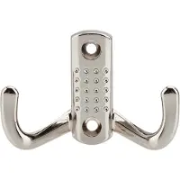 Intirilife Doppel Garderobenhaken in Satin Nickel