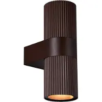 Nordlux Design up - downlighter Kyklop Ripple rust brown