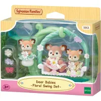 Sylvanian Families Figurenset Hirschbabys mit Blumenschaukel