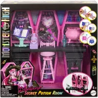 Monster High Draculaura Secret Potion Room Puppen-Spielset mit mehr als 12 Accessoires und überraschenden Verwandlungen, Modepuppe, Weiblich, 4 Jahr(e), Junge/Mädchen, 282 mm, 537 g