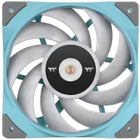 Thermaltake Toughfan 12 Turquoise High Static Pressure Radiator Fan, Ventilator, 12 cm, 500 RPM, 2000 RPM, 58,35 cfm, Blau