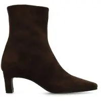 Manfield Braune Lederstiefeletten mit Absatz | Größe 39