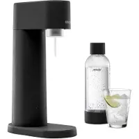 MySoda Wasserkarbonisierungsmaschinenpaket + 1-l-flasche - schwarz EUR-WD002F-B-FR