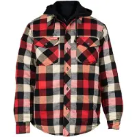 Hard Yakka GESTEPPTES FLANELL Herren Hemdjacke Rot