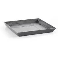 Ecopot's Blumentopfuntersetzer "SQUARE SAUCER Grey", BxTxH: 43x43x3,5 cm