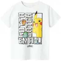 Name it T-Shirt - NkmFlame Pokémon - Bright White - - 7-8 Jahre (122-128) - T-Shirts