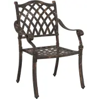 vidaXL Gartenstuhl 2 pcs Bronze 56 x 55 x 92,5cm Aluminium