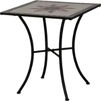 Siena Garden Stella Bistrotisch 64x64x71 cm Keramik Stahl/Schwarz
