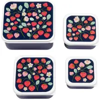 A Little Lovely Company Lunchbox-Set, Erdbeere