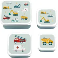 A Little Lovely Company - Lunch & Snack Box Set - Vehicles