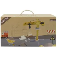 Nobrand Turmdrehkran aus Holz, 11-teilig.