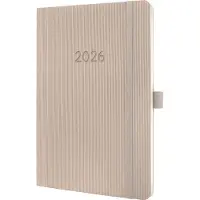 Sigel Wochenkalender Conceptum 2026 C2630, A5, 192 Seiten, 1 Jahr, 2 Seiten für je 1 Woche, PEFC-Papier/Kunststoff, taupe