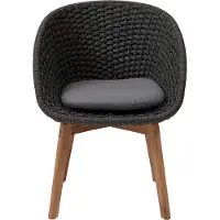 Cane-Line Peacock Sessel mit Teakbeinen