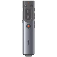 Baseus Orange Dot Multifunctional remote control for presentation, with a red laser pointer - gray