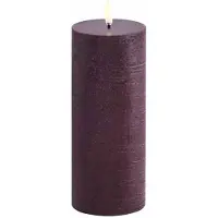 Uyuni - LED pillar candle - Plum, Rustic - 7,8x15,2 cm (UL-PI-PL78015)